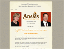 Tablet Screenshot of adamsres.com